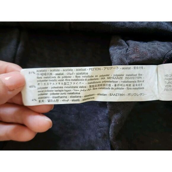 ZARA Women's patchwork floral mini skirt Elastic Waist Black Multicolor Size S - Picture 6 of 6